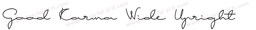 Good Karma Wide Upright字体转换